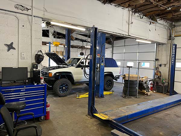 Car being services at Durango Automotive Repair